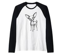 Drôle Chihuahua Doodle Dessin Dessin de Chien Dessin Dessin Manche Raglan