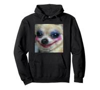 Drôle Chihuahua Moche Maquillage Visage Flou Meme Sweat à Capuche