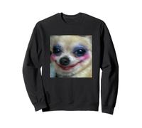 Drôle Chihuahua Moche Maquillage Visage Flou Meme Sweatshirt