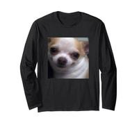 Drôle Chihuahua Visage Flou Meme Méme Mignon Chien Thème Manche Longue