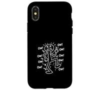 Drôle Chronique Pain Stick Figure Cartoon Meme Coque pour iPhone X/XS