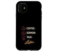 Drôle Church Sunday Sermon Humour Chrétien Humour Dimanche Humeur Coque pour iPhone 11