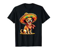 Drôle Cinco de Mayo Chihuahua Portant Un T-Shirt Graphique Sombrero T-Shirt