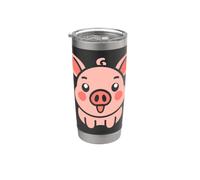 Drôle Cochons minimaliste mignon simple petit Cochon Gobelet isotherme en acier inoxydable double paroi