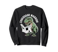 Drôle Codeosaure Warrior Dinosaur Reading Journal Sweatshirt