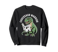Drôle Codeosaure Warrior Dinosaur Reading Journal Sweatshirt