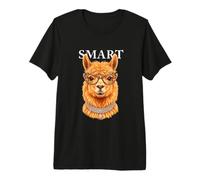 Drôle Collier Lunettes Lama Intelligent T-Shirt Haut de Gamme