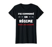 Drole Commencé Un régime il m'a ghosté Fille Humour régime T-Shirt
