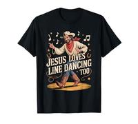 Drôle Country Music Jésus Christian Line Dancing T-Shirt
