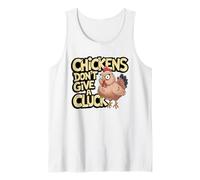 Drôle Crazy Chicken Lady Cluck Off Antisocial Farmer Humour Débardeur