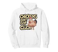 Drôle Crazy Chicken Lady Cluck Off Antisocial Farmer Humour Sweat à Capuche