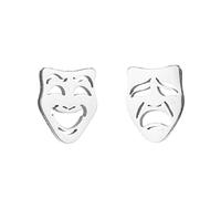 Drôle creux de cris asymétrique Smile gothique gothique minimaliste mignon boucles d'oreilles mignons mignons pour femmes