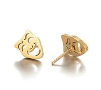 Drôle creux de cris asymétrique Smile gothique gothique minimaliste mignon boucles d'oreilles mignons mignons pour femmes