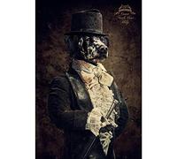 Drôle d’Animal À Tête Corps Humain Art Abstrait Affiche Peinture Cerf Chat Chien Portrait Tableaux 40x60 Cm Pas De Cadre -U3