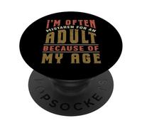 Drôle d'adulte Souvent Pris pour Un Adulte en Raison de Son PopSockets PopGrip Adhésif