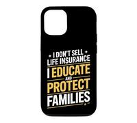 Drôle d'agent d'assurance-Vie Disant éduquer et protéger Coque pour iPhone 12/12 Pro