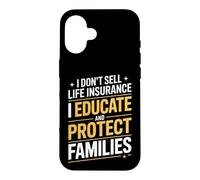 Drôle d'agent d'assurance-Vie Disant éduquer et protéger Coque pour iPhone 16
