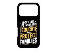 Drôle d'agent d'assurance-Vie Disant éduquer et protéger Coque pour iPhone 17 Pro