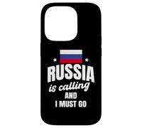 Drôle d'amant de la Russie disant le mal du pays russe Coque pour iPhone 14 Pro