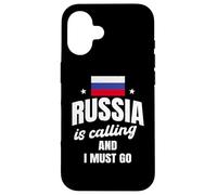 Drôle d'amant de la Russie disant le mal du pays russe Coque pour iPhone 16