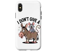 Drôle D'âne Rat Attitude Intelligente Dessin Humoristique Coque pour iPhone X/XS