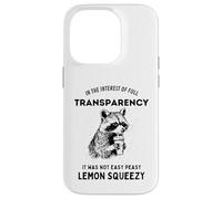 Drôle dans l'intérêt de la transparence totale « It Was Raccoon » Coque pour iPhone 14 Pro