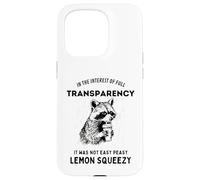 Drôle dans l'intérêt de la transparence totale « It Was Raccoon » Coque pour iPhone 15 Pro