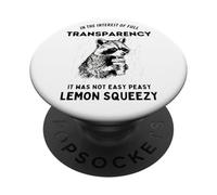 Drôle dans l'intérêt de la transparence totale « It Was Raccoon » PopSockets PopGrip Adhésif