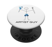 Drôle d'artiste pour Homme PopSockets PopGrip Adhésif