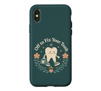Drôle d'assistant Dentaire pour réparer Vos Dents Coque pour iPhone X/XS