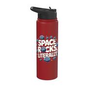Drôle d'astéroïde Meteor Space Rocks Littéralement Stainless Steel Insulated Water Bottle