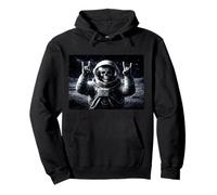 Drôle d'astronaute Rock on Skeleton, Moon Landing Rock'n Roll Sweat à Capuche