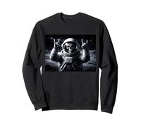 Drôle d'astronaute Rock on Skeleton, Moon Landing Rock'n Roll Sweatshirt