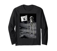 Drôle d'astronaute Rock'n Roll Rock on Skeleton, Moon Landing Manche Longue