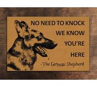 Drôle De Berger Allemand, Pas Besoin De Frapper, Nous Savons Que Vous Êtes Là. Tapis De Bain Absorbant Tapis De Douche Antidérapant Welcome Paillassons pour Couloir Cuisine Porte 40X60 Cm