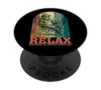 Drôle de Bigfoot Sasquatch Relax Rien n'est sous contrôle PopSockets PopGrip Adhésif