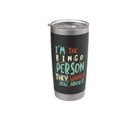 Drôle de bingo pour quand vous jouez au bingo Gobelet isotherme en acier inoxydable double paroi