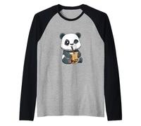 Drôle De Boba Bubble Tea Panda Manche Raglan
