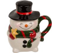 Drôle de bonhomme de neige Out of the Blue en noir - Mug dólomit de Noël