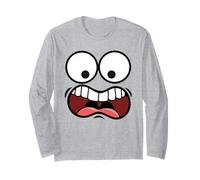 Drôle de Bouche Qui crie Le Visage Effrayant hilarant Manche Longue