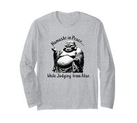 Drôle de Bouddha riant Namaste in Peace Judge from Afar Manche Longue