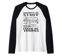 Drôle de Bricoleur Papa Mécanicien Connaisseur de Choses Manche Raglan