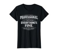 Drôle de Bureau Professionnel à Faire Semblant de Tout Bien T-Shirt Graphique avec Valeur