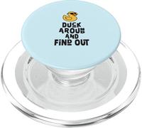 Drôle de canard ', humour de canard jaune frais, canon PopSockets PopGrip pour MagSafe