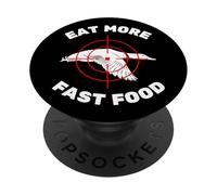 Drôle de Canard Volant Chasse pour Les Chasseurs mangent Plus de Restauration Rapide PopSockets PopGrip Adhésif