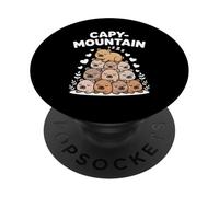 Drôle de Capy Mountain Capybara Pile Dire endormie PopSockets PopGrip Adhésif