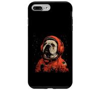 Drôle de carlin amoureux de chien astronaute dans l'espace Coque pour iPhone 7 Plus/8 Plus
