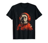 Drôle de carlin amoureux de chien astronaute dans l'espace T-Shirt