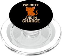 Drôle de chat blague maman papa père mère chaton chats félin PopSockets PopGrip pour MagSafe