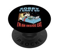 Drôle de Chat désolé de ne Pas Pouvoir Aller à l'intérieur PopSockets PopGrip Adhésif